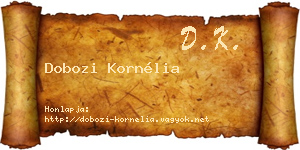 Dobozi Kornélia névjegykártya